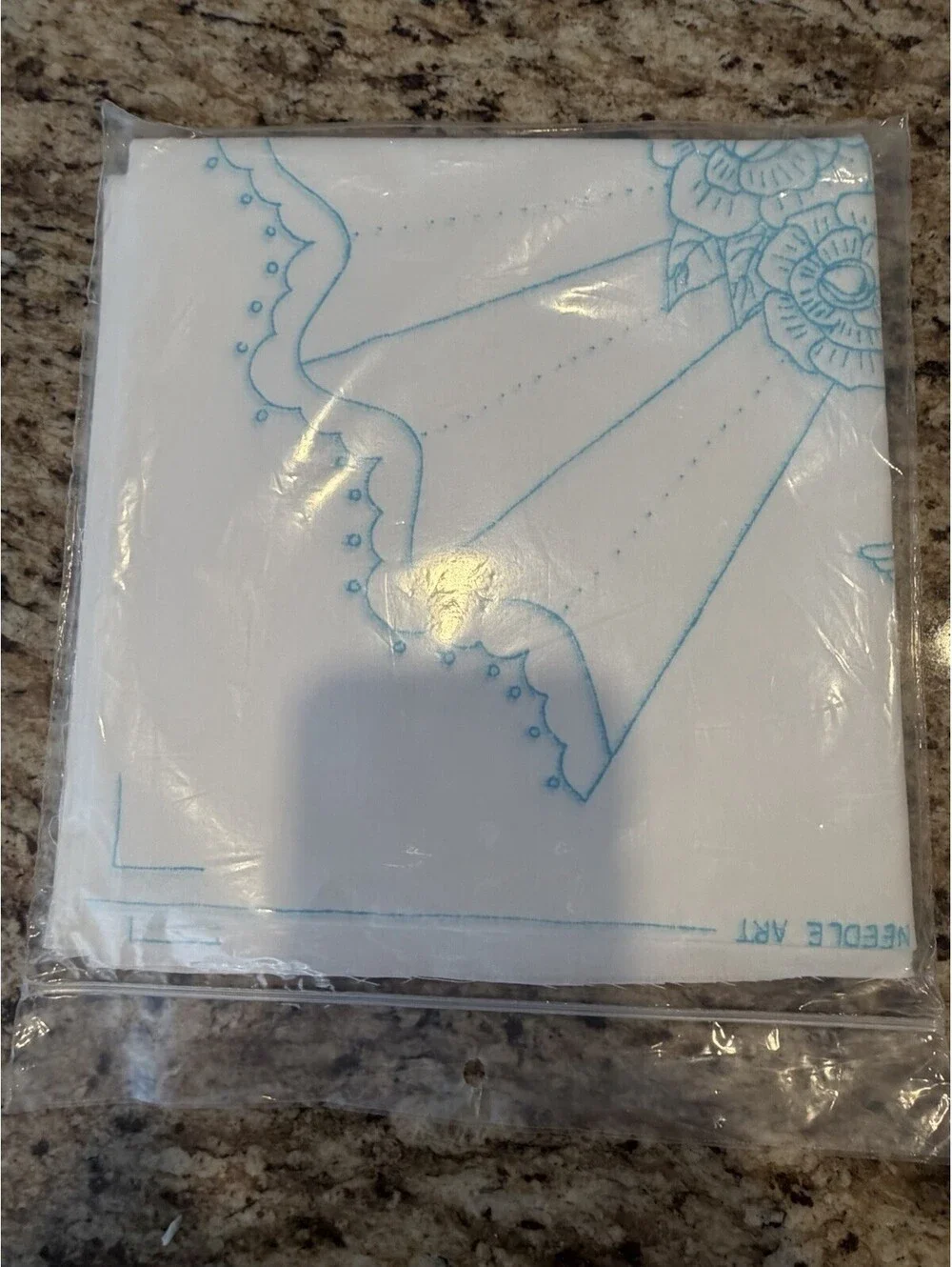 Vtg Rare Jack Dempsey White Quilt Blocks 18” Fan & Roses #247 New